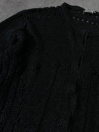 Dries Van Noten Shiny Effect Linen Sweater Black Women - S