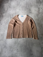 Prada Wool Cashmere Cardigan Sweater Brown Women - M
