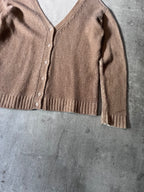 Prada Wool Cashmere Cardigan Sweater Brown Women - M