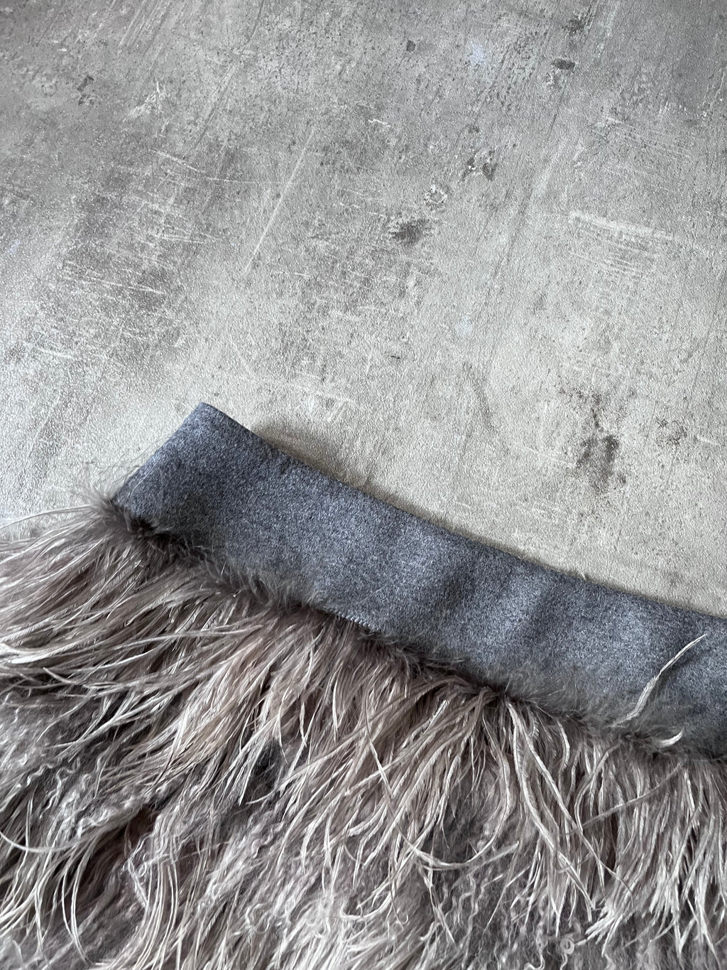 Brunello Cucinelli Ostrich Feather Mini Skirt Grey Women - XL