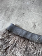 Brunello Cucinelli Ostrich Feather Mini Skirt Grey Women - XL