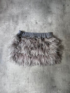 Brunello Cucinelli Ostrich Feather Mini Skirt Grey Women - XL