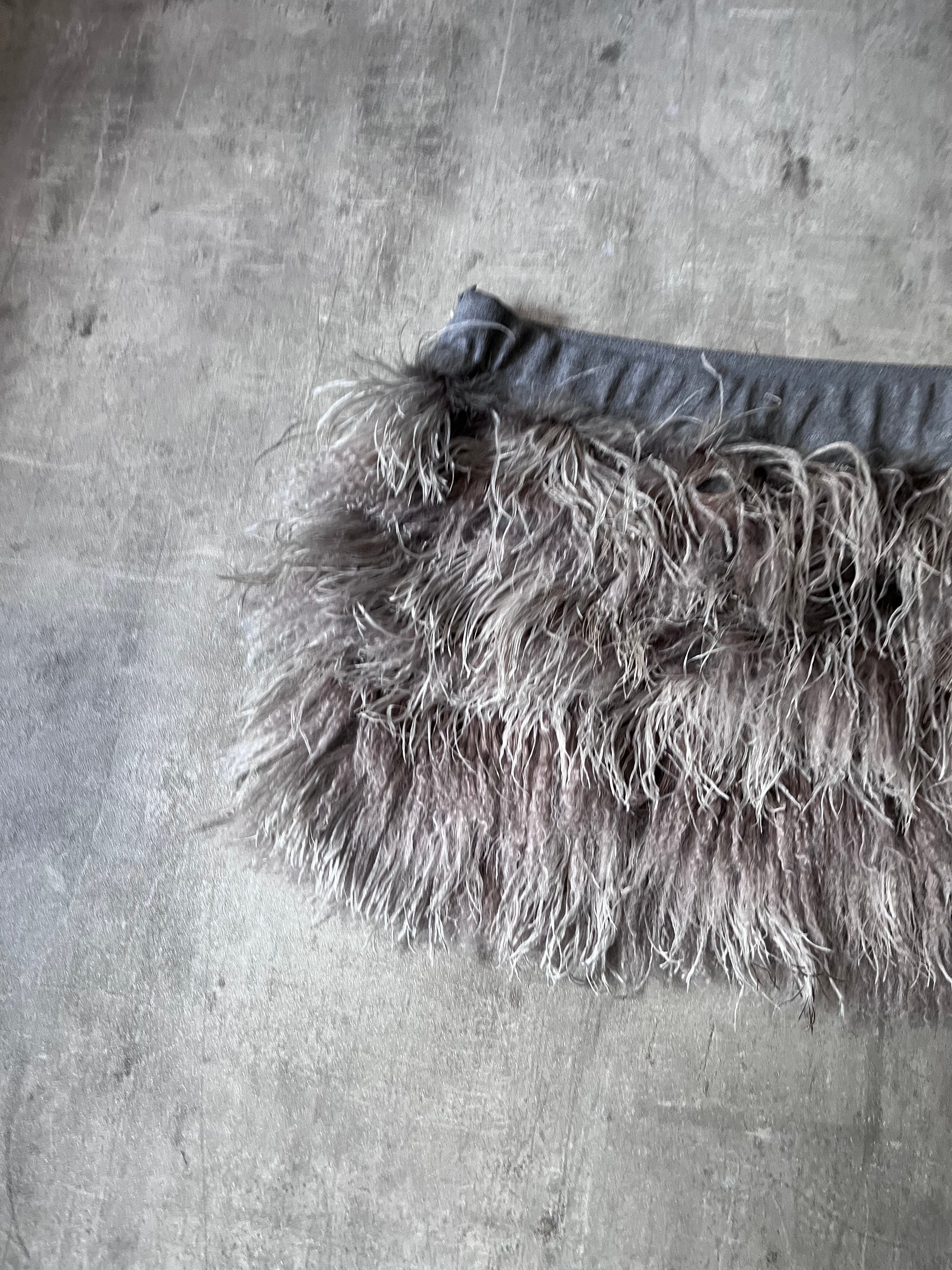 Brunello Cucinelli Ostrich Feather Mini Skirt Grey Women - XL