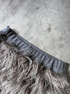 Brunello Cucinelli Ostrich Feather Mini Skirt Grey Women - XL