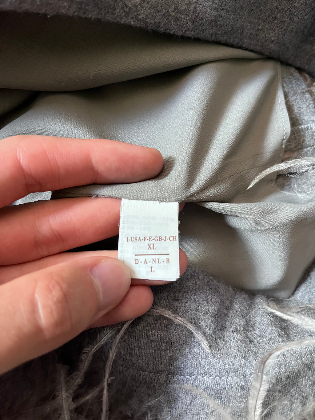 Brunello Cucinelli Ostrich Feather Mini Skirt Grey Women - XL