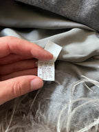Brunello Cucinelli Ostrich Feather Mini Skirt Grey Women - XL