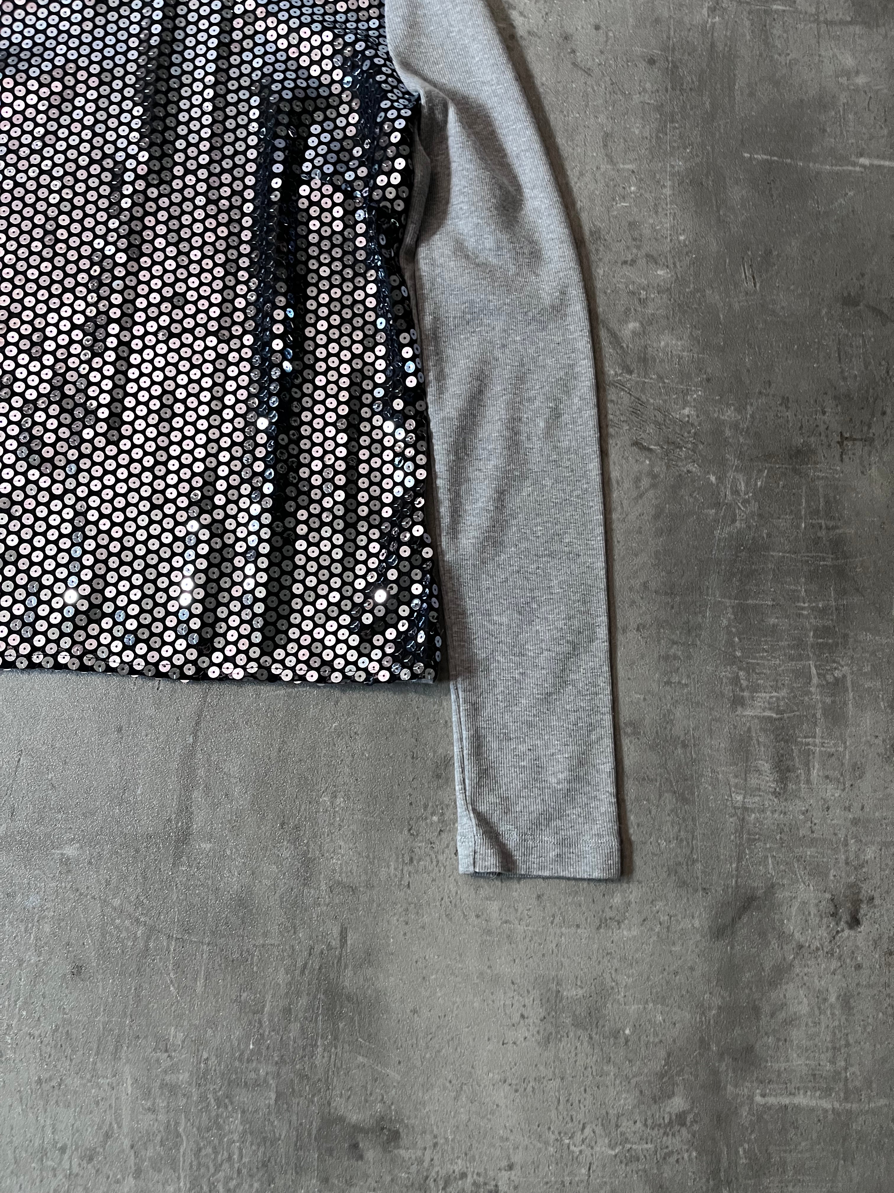 Dolce & Gabbana Sequin Turtleneck Sweater Grey Women - L