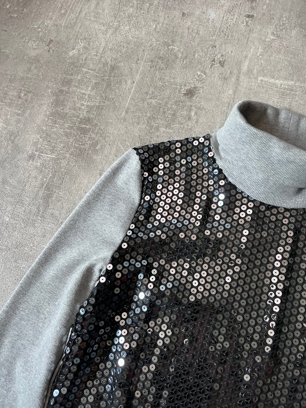 Dolce & Gabbana Sequin Turtleneck Sweater Grey Women - L