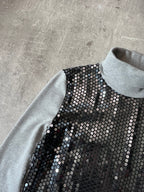 Dolce & Gabbana Sequin Turtleneck Sweater Grey Women - L