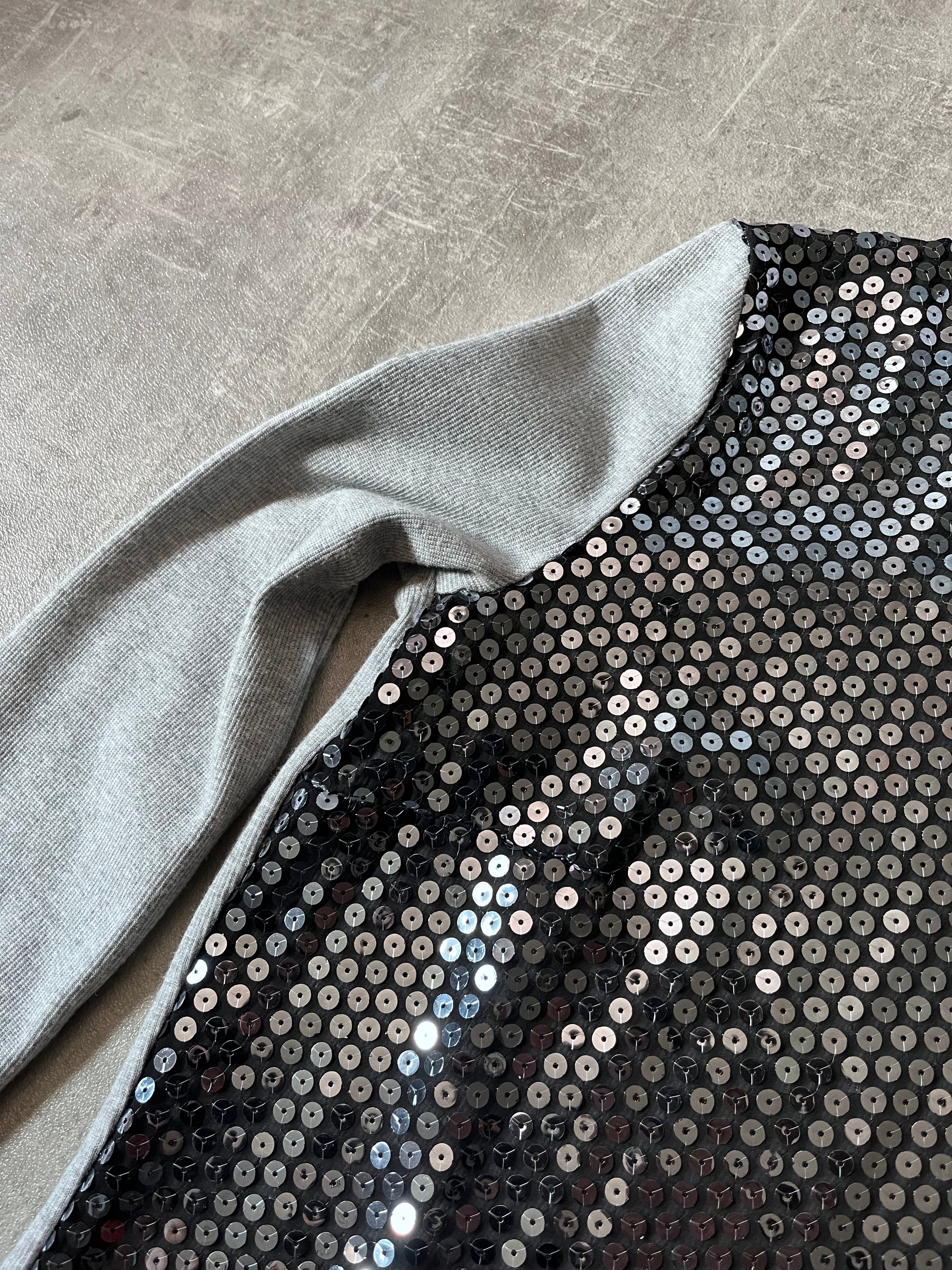 Dolce & Gabbana Sequin Turtleneck Sweater Grey Women - L