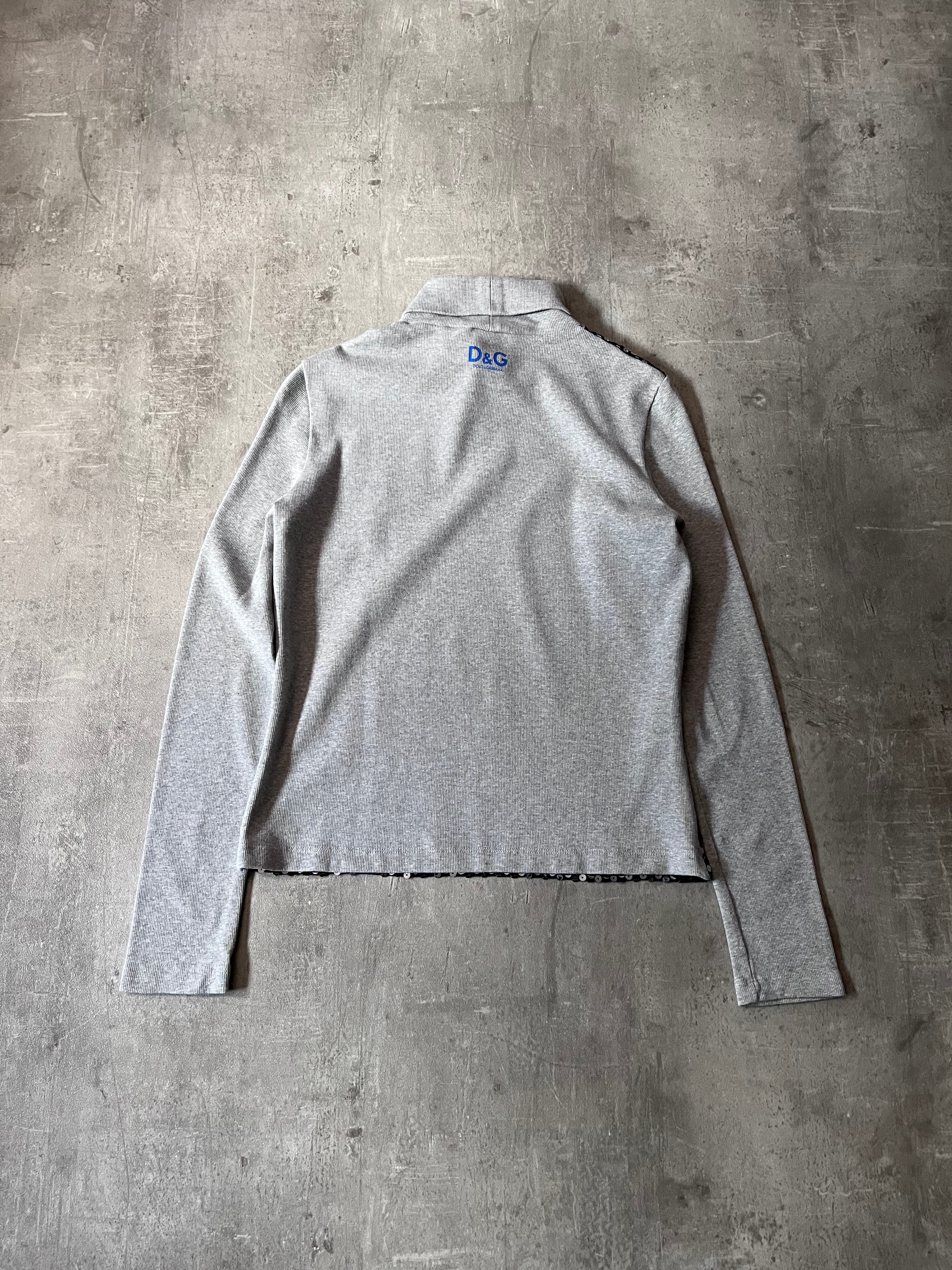 Dolce & Gabbana Sequin Turtleneck Sweater Grey Women - L
