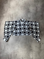 Comme des Garcons Tricot Checkered Cropped Shirt Black White Women - M