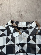 Comme des Garcons Tricot Checkered Cropped Shirt Black White Women - M