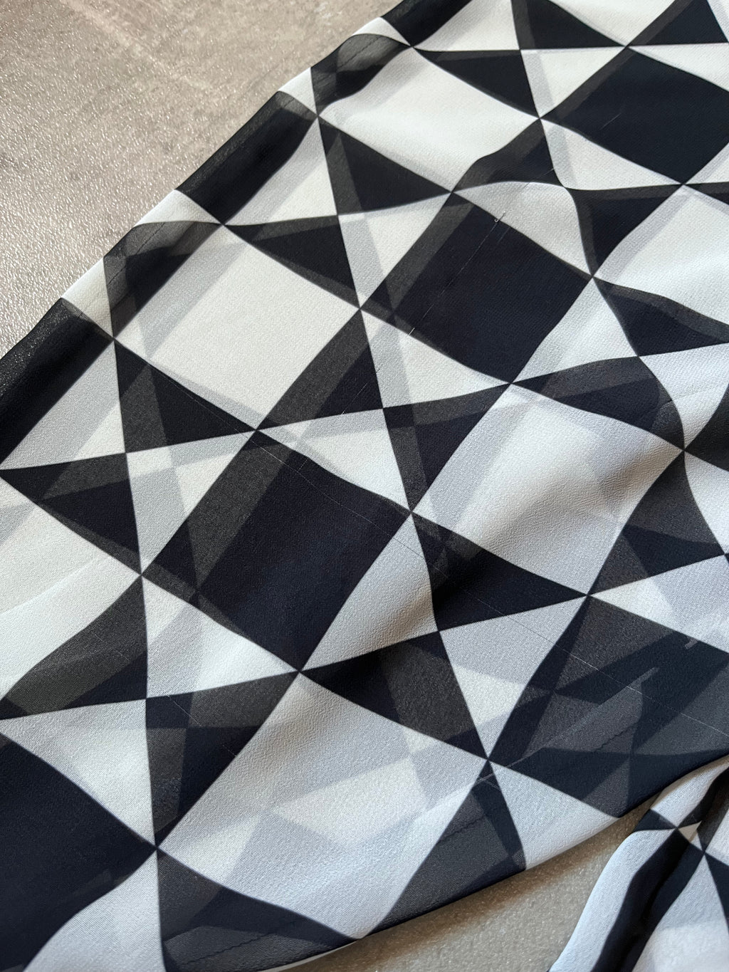 Comme des Garcons Tricot Checkered Cropped Shirt Black White Women - M