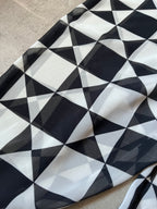 Comme des Garcons Tricot Checkered Cropped Shirt Black White Women - M