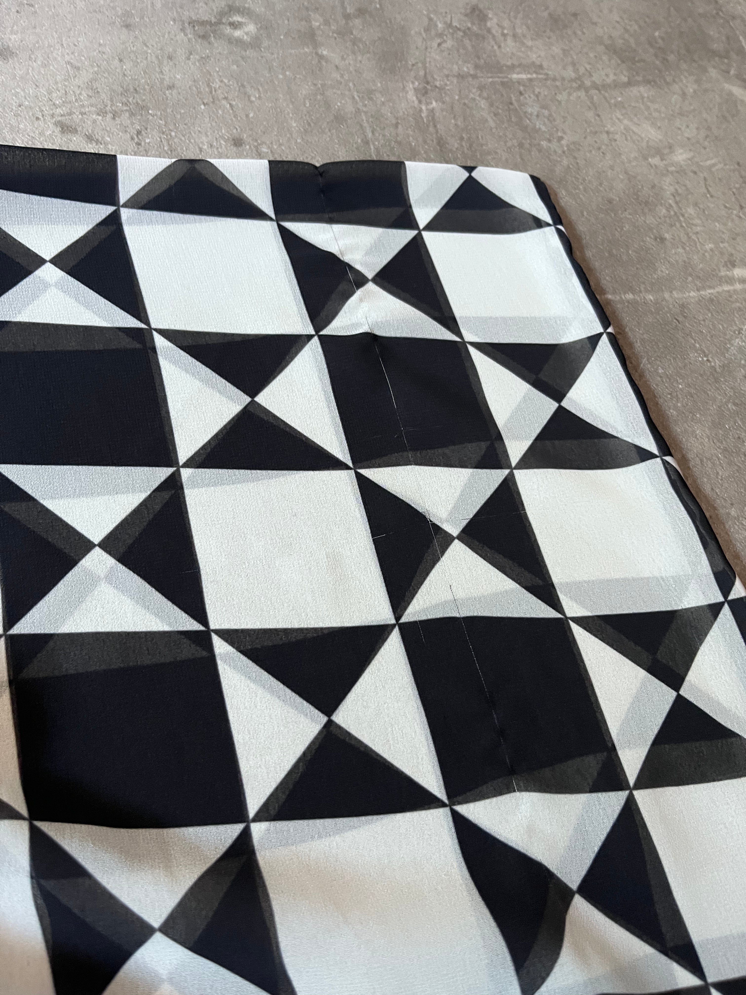 Comme des Garcons Tricot Checkered Cropped Shirt Black White Women - M