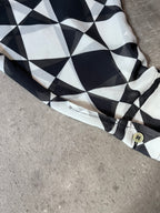Comme des Garcons Tricot Checkered Cropped Shirt Black White Women - M