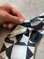 Comme des Garcons Tricot Checkered Cropped Shirt Black White Women - M