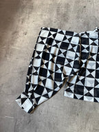 Comme des Garcons Tricot Checkered Cropped Shirt Black White Women - M