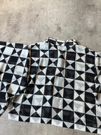 Comme des Garcons Tricot Checkered Cropped Shirt Black White Women - M