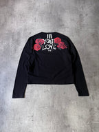 Y-3 Yohji Yamamoto x Adidas Love Yohji Rose Print Long Sleeve Black Women -M