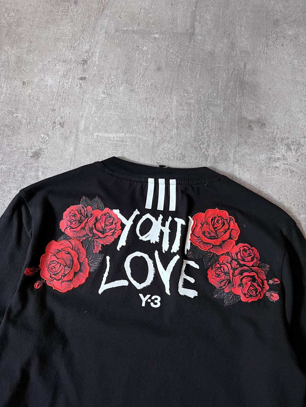 Y-3 Yohji Yamamoto x Adidas Love Yohji Rose Print Long Sleeve Black Women -M