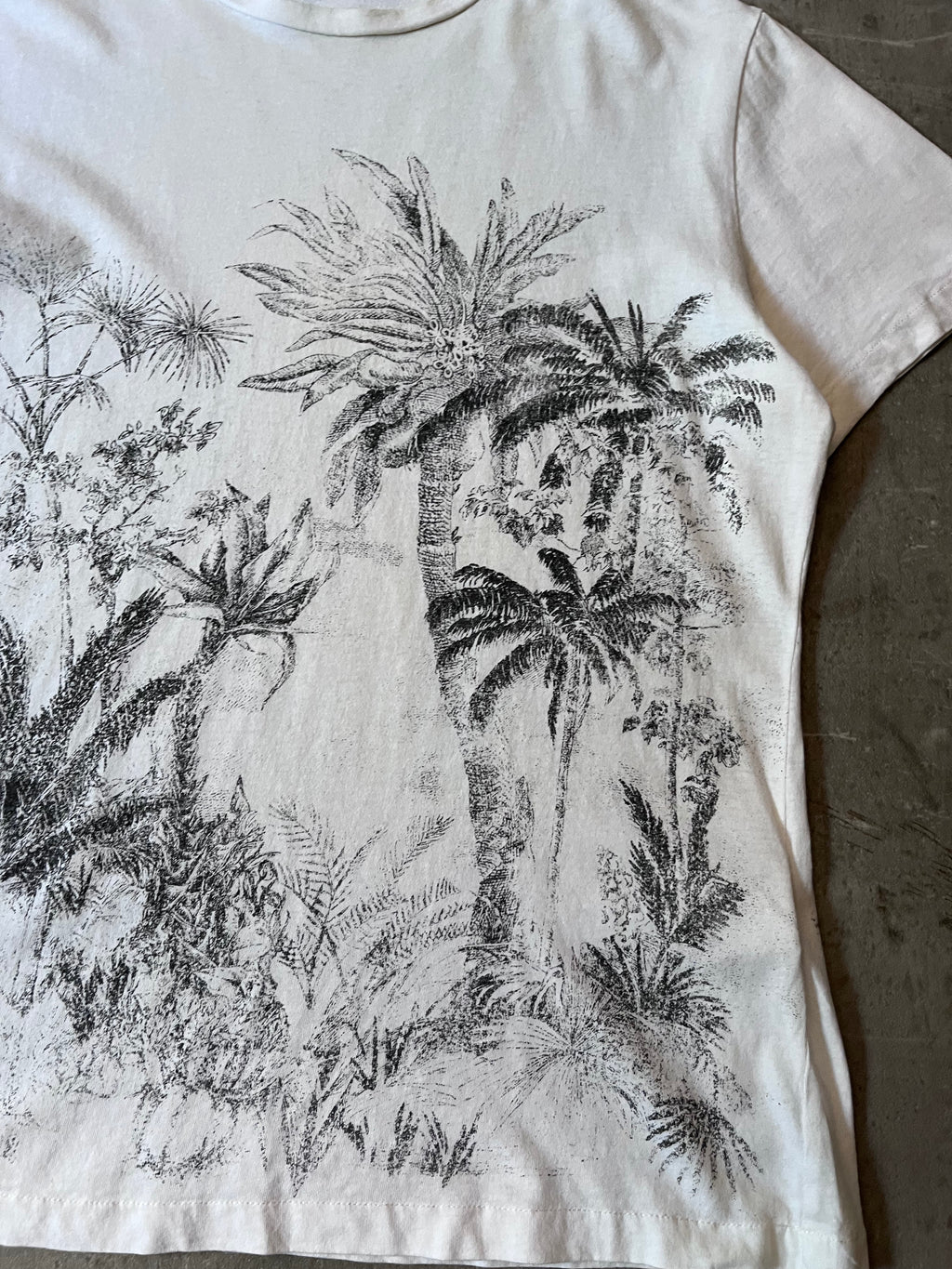 Christian Dior Tropical Print T-shirt White Women - L