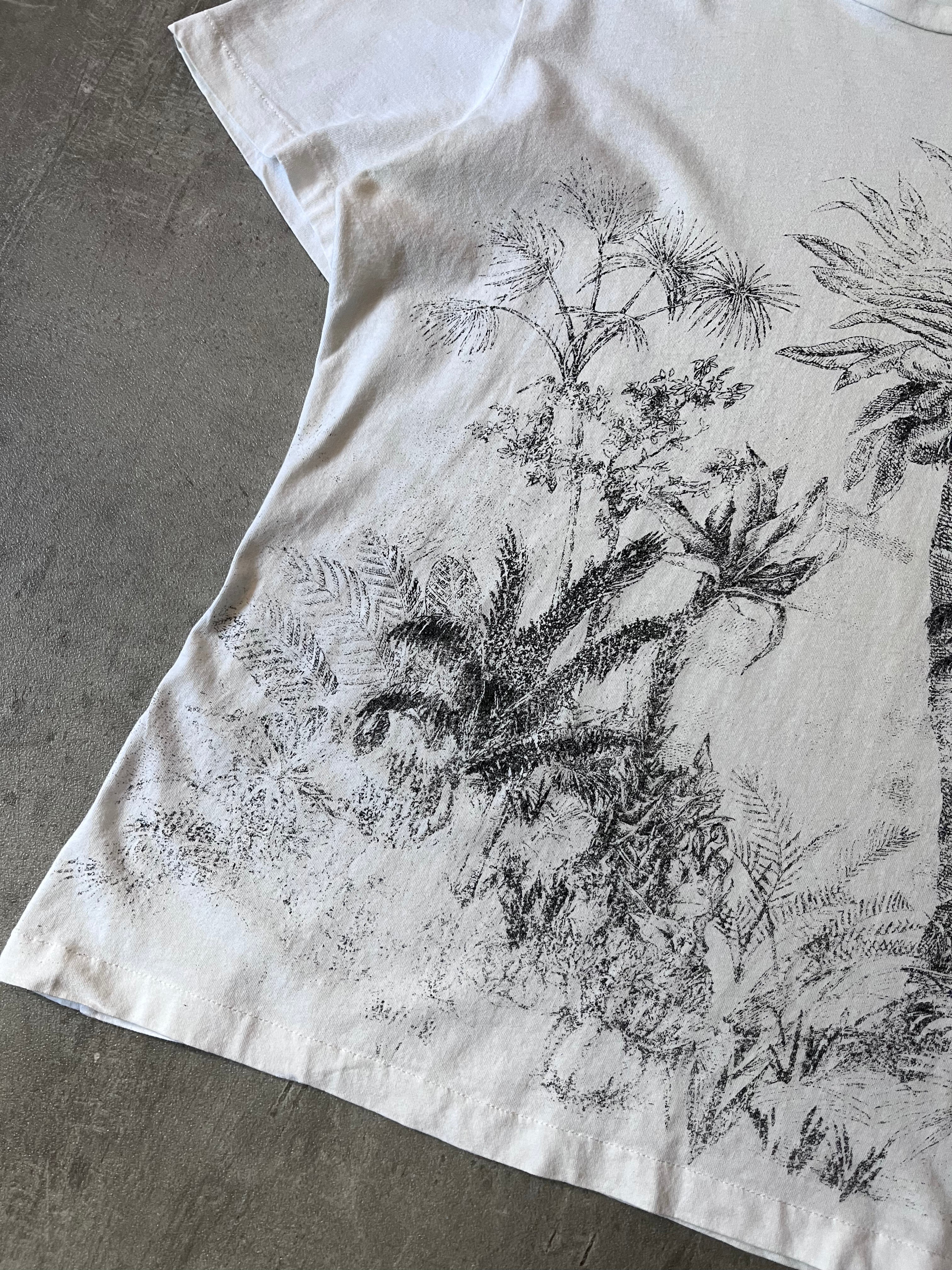 Christian Dior Tropical Print T-shirt White Women - L