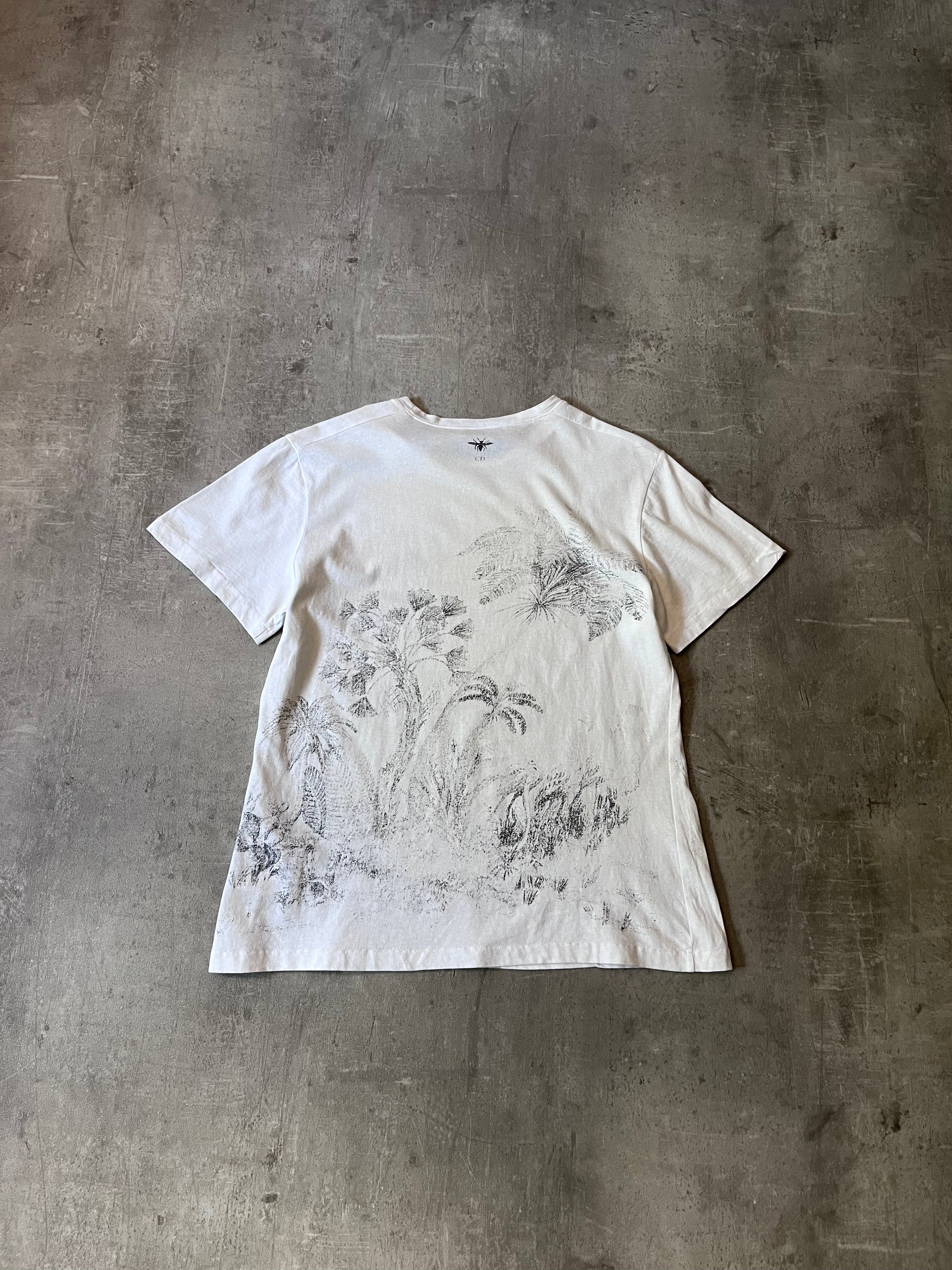 Christian Dior Tropical Print T-shirt White Women - L
