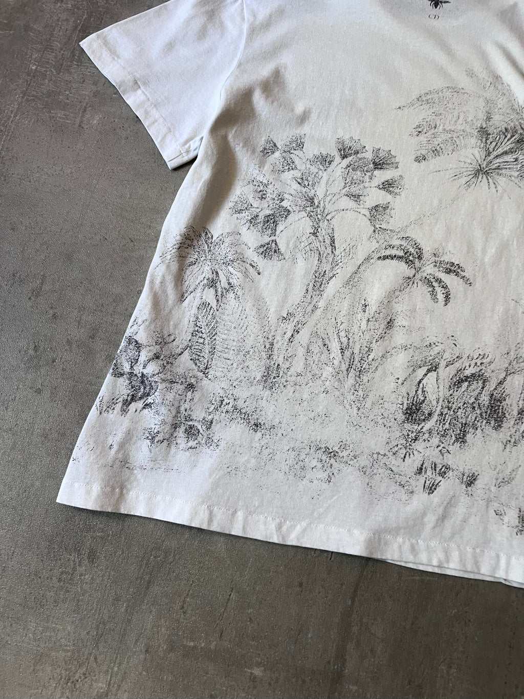 Christian Dior Tropical Print T-shirt White Women - L