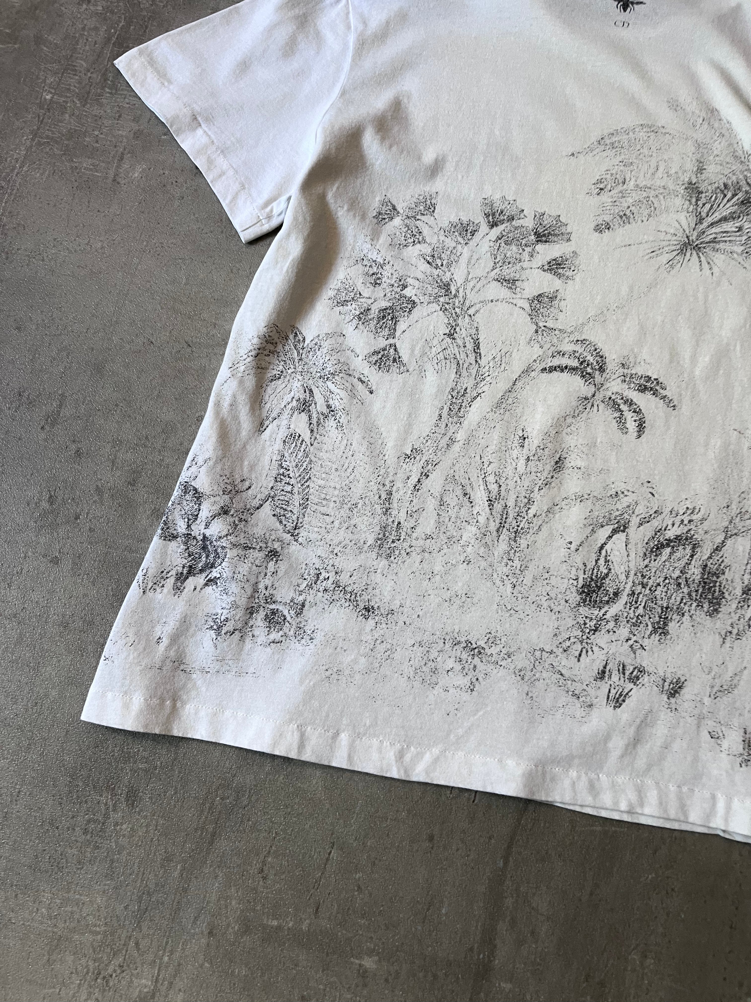 Christian Dior Tropical Print T-shirt White Women - L