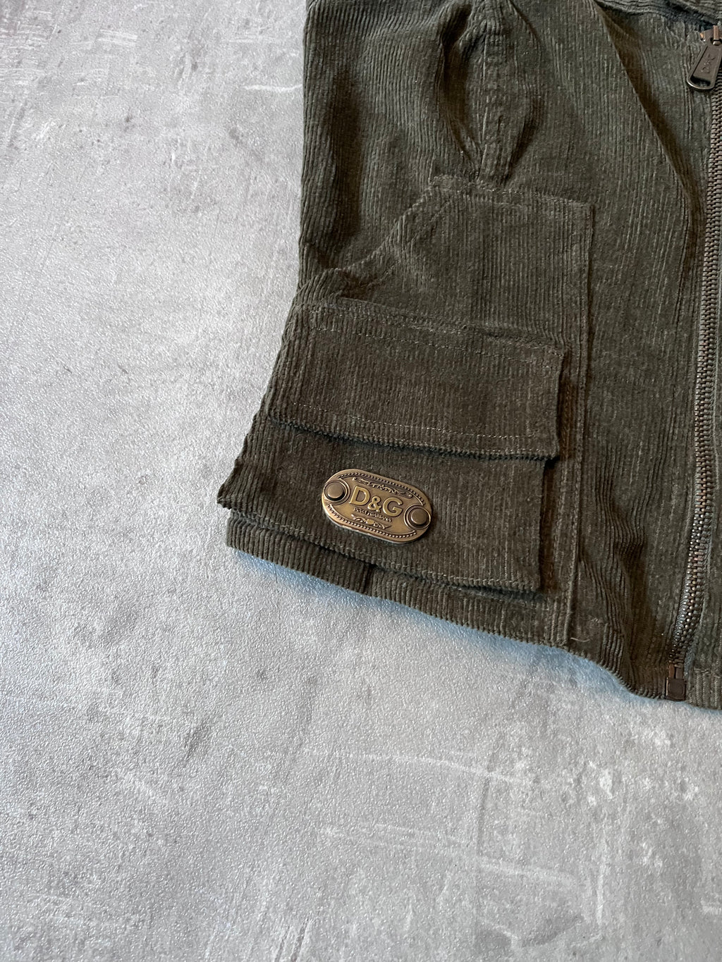 Dolce & Gabbana Corduroy Cargo Corset Green Women - M