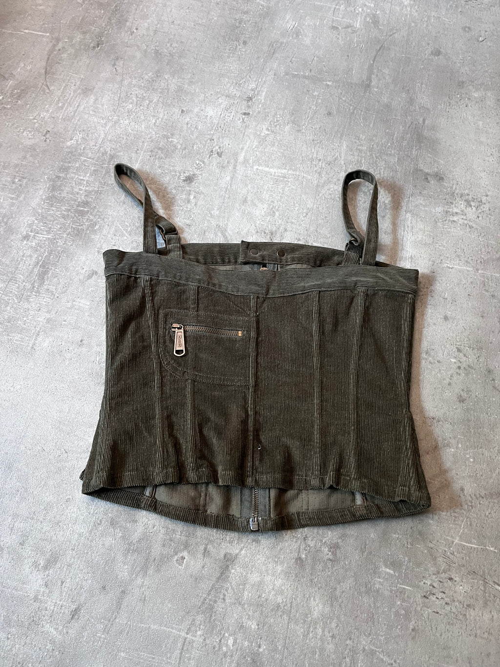 Dolce & Gabbana Corduroy Cargo Corset Green Women - M