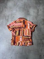 Jean Paul Gaultier All Over Bookshelf Print Short Sleeve Jacket Orange Women - M