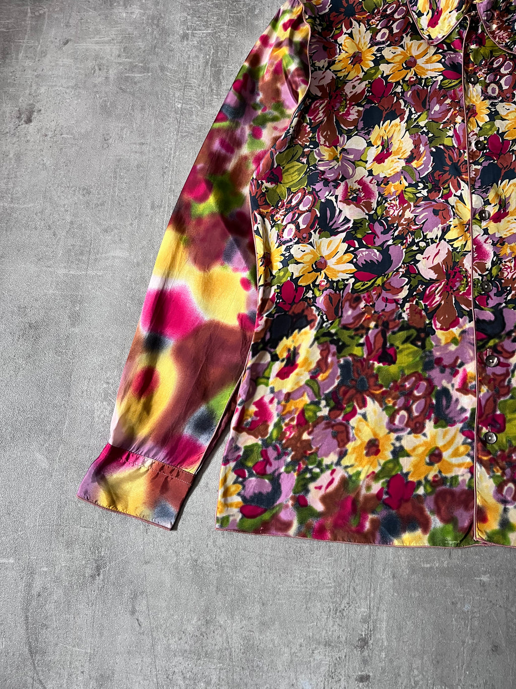 S/S 2001 Jean Paul Gaultier Floral Print Rayon Shirt Multicolor Women - XL