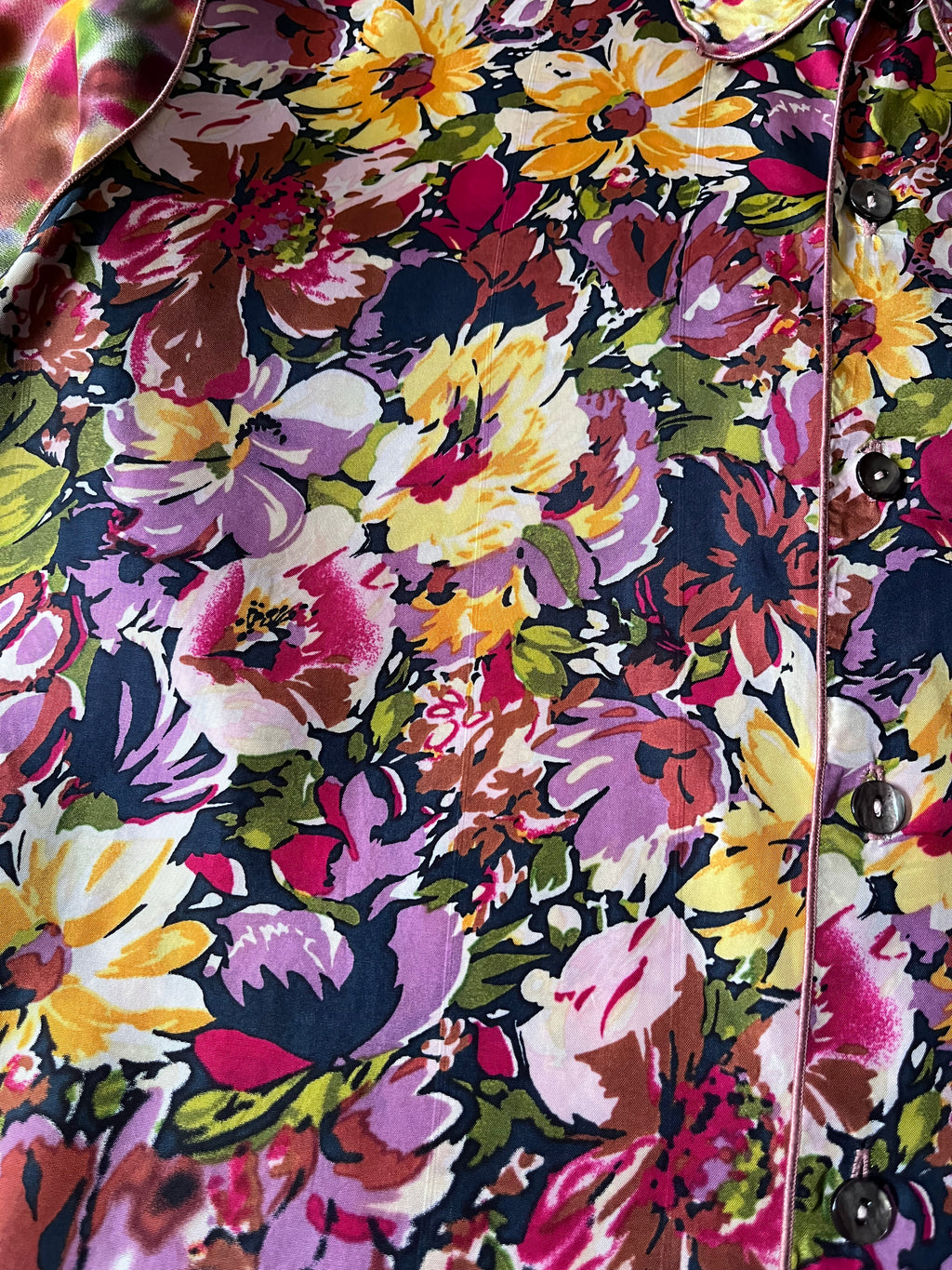 S/S 2001 Jean Paul Gaultier Floral Print Rayon Shirt Multicolor Women - XL