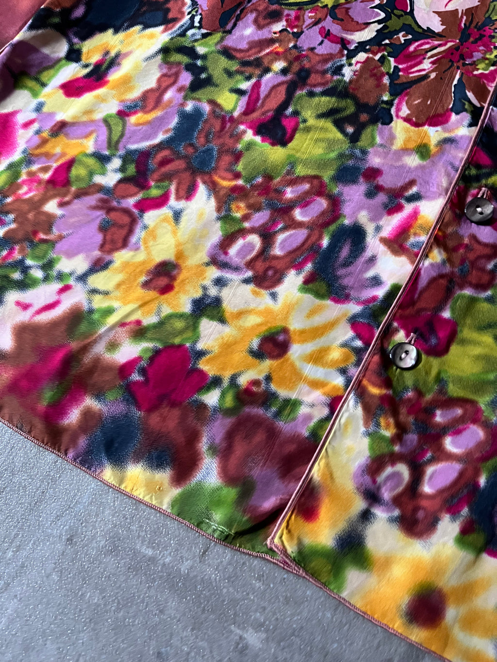 S/S 2001 Jean Paul Gaultier Floral Print Rayon Shirt Multicolor Women - XL
