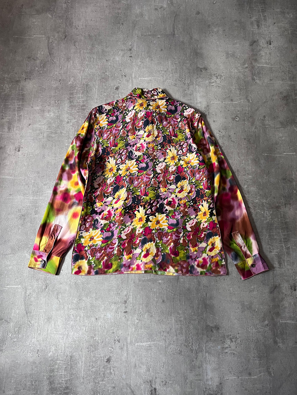 S/S 2001 Jean Paul Gaultier Floral Print Rayon Shirt Multicolor Women - XL
