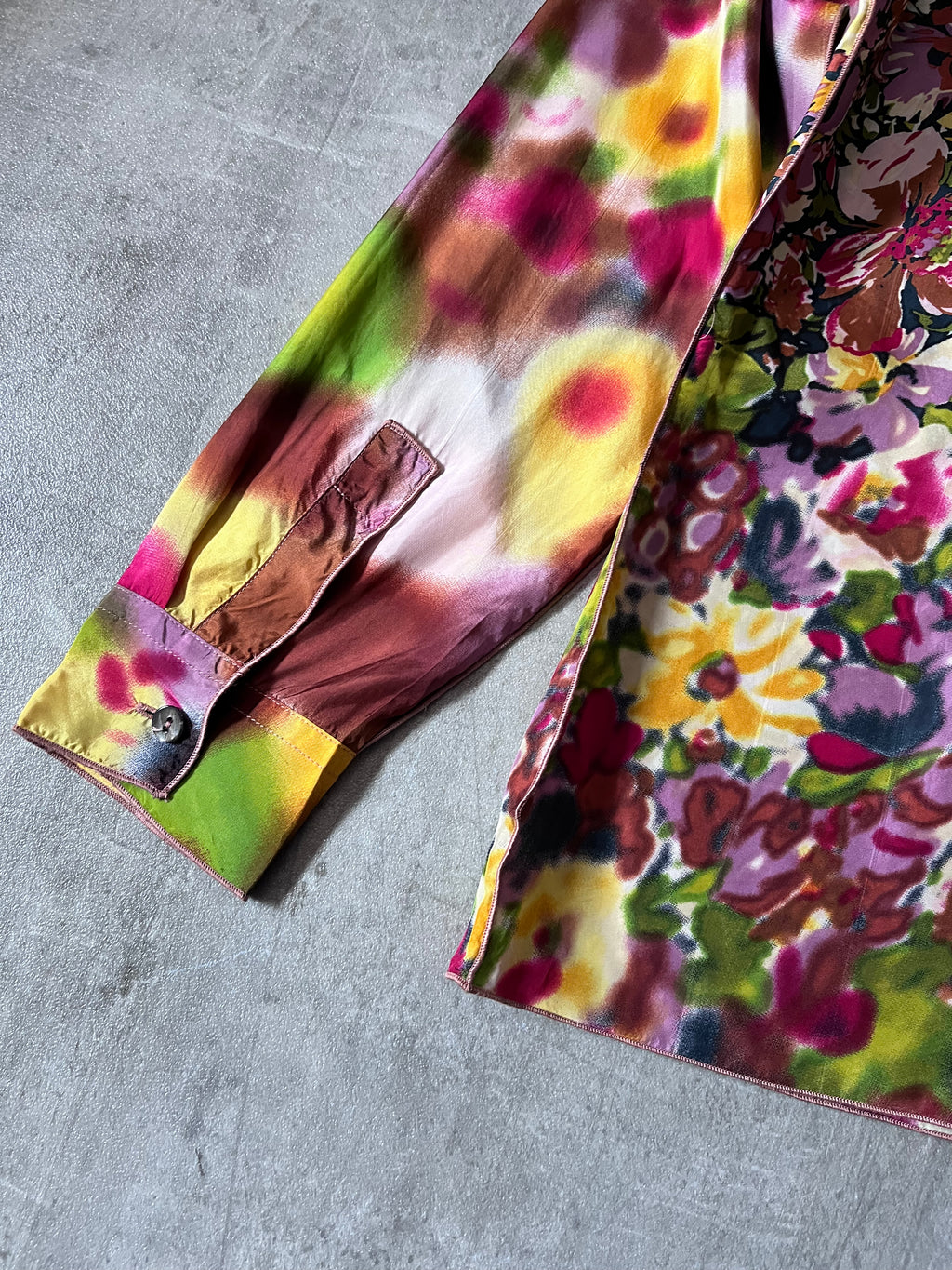 S/S 2001 Jean Paul Gaultier Floral Print Rayon Shirt Multicolor Women - XL