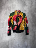 S/S 1996 Jean Paul Gaultier Flamingo All Over Print Mesh Jacket Multicolor Unisex - L