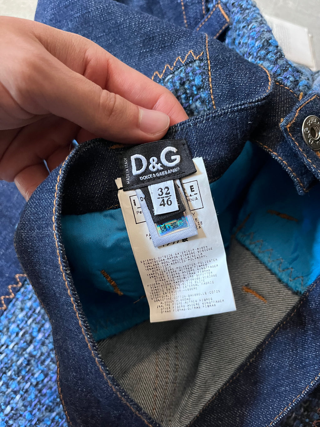 Dolce & Gabbana Wool Jeans Skirt Navy Women - XL