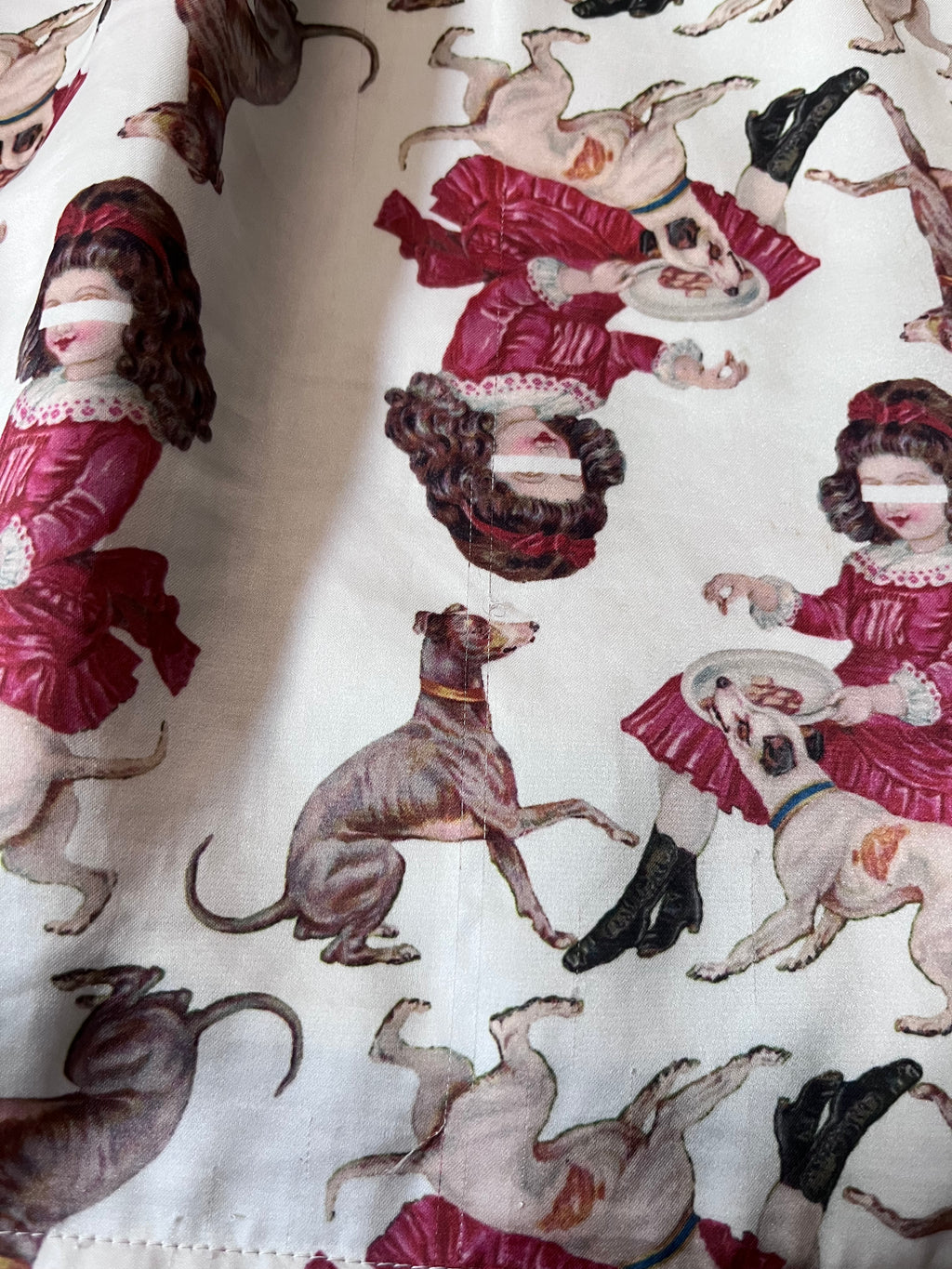 Undercover Jun Takahashi Greyhound Fox Print Reversible Skirt Red White Women - M