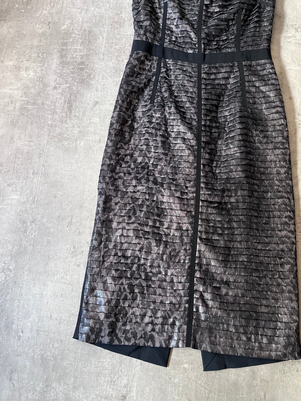 Dolce & Gabbana Animal Print Silk Dress Black Grey Women - M