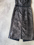 Dolce & Gabbana Animal Print Silk Dress Black Grey Women - M