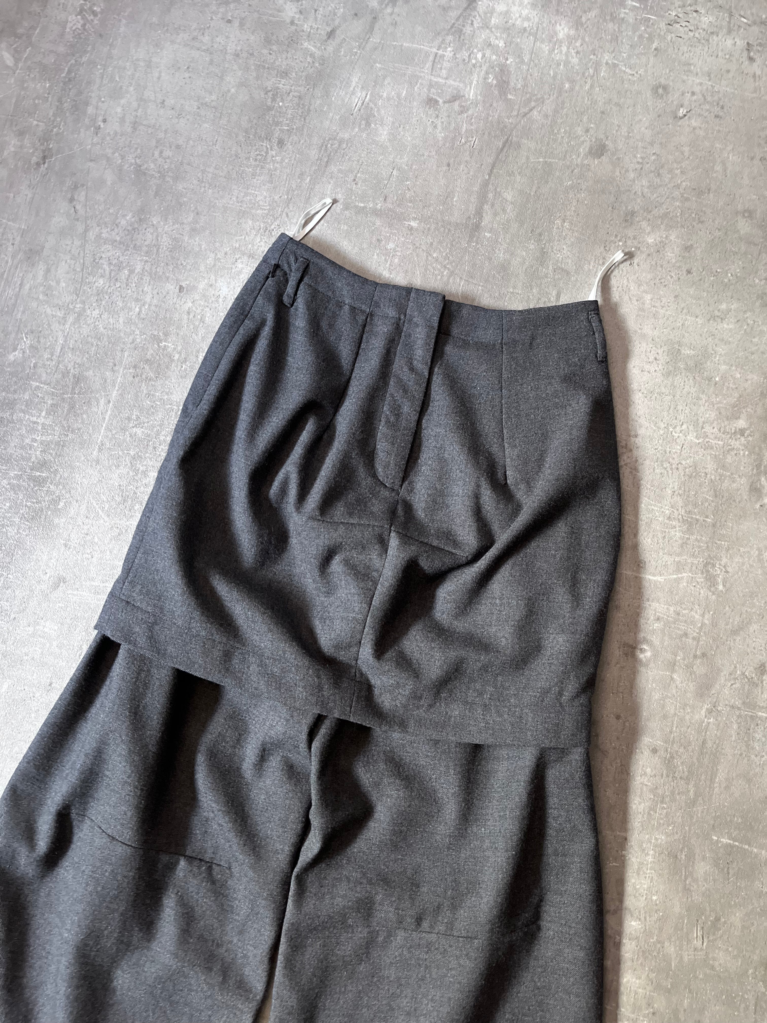 2006 Maison Margiela x H&M Wool Skirt-Pants Grey Women - M