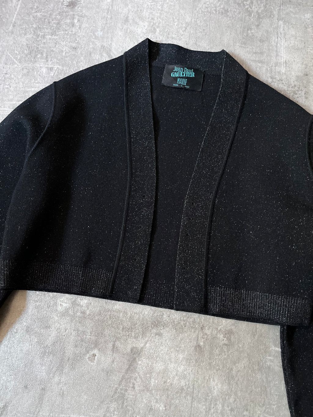 Jean Paul Gaultier Vintage Shiny Wool Sweater Black Women -XS