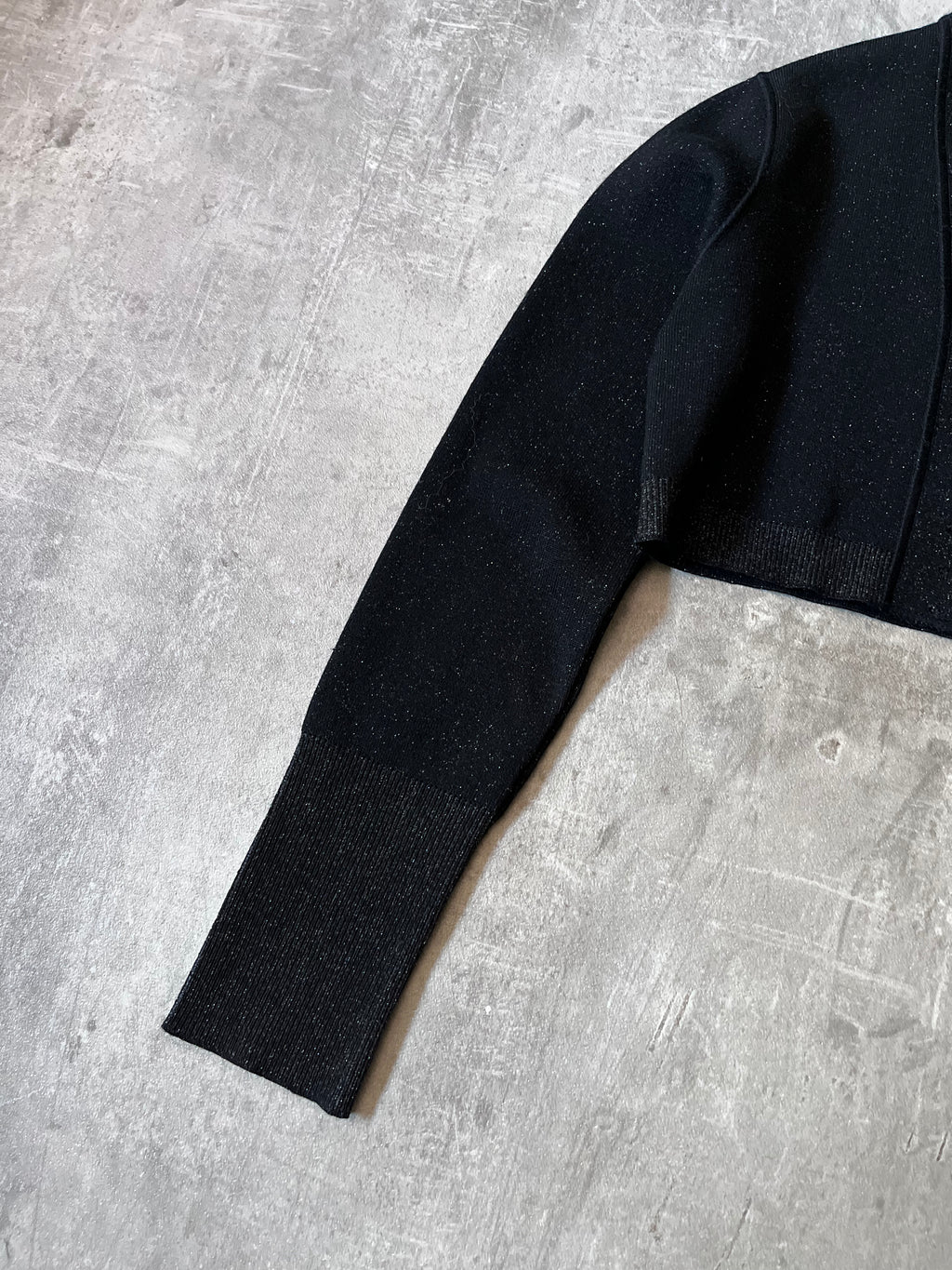 Jean Paul Gaultier Vintage Shiny Wool Sweater Black Women -XS
