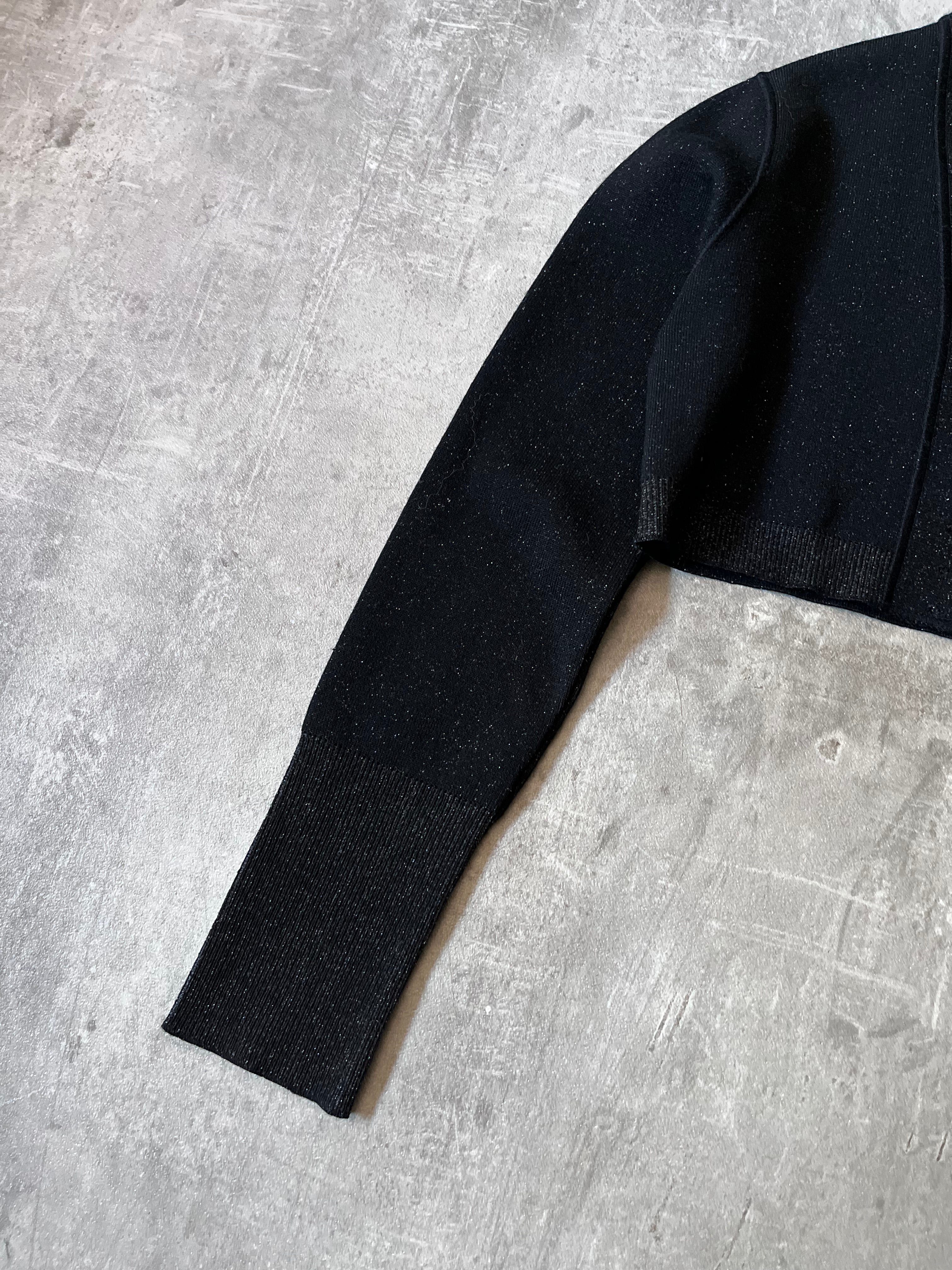Jean Paul Gaultier Vintage Shiny Wool Sweater Black Women -XS