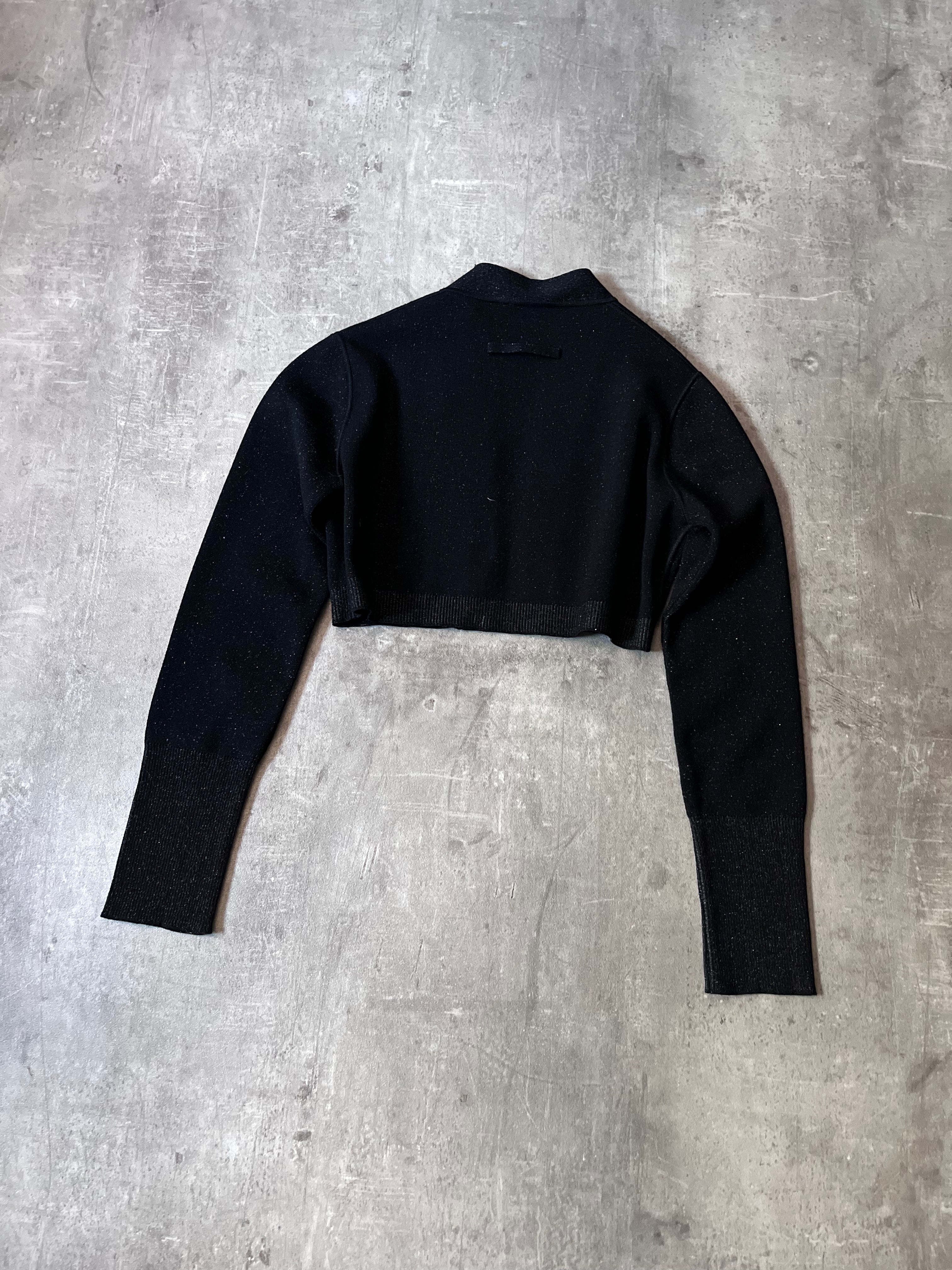Jean Paul Gaultier Vintage Shiny Wool Sweater Black Women -XS