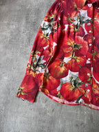 S/S 2012 Dolce & Gabbana Tomato Print Silk Shirt Red Women - S